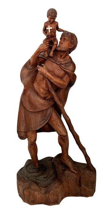 Heiliger Christophorus mit Jesuskind ca. 62 cm - Beeldje -