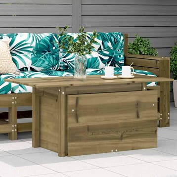 vidaXL Tuintafel 100x50x75 cm geïmpregneerd grenenhout, Verzenden