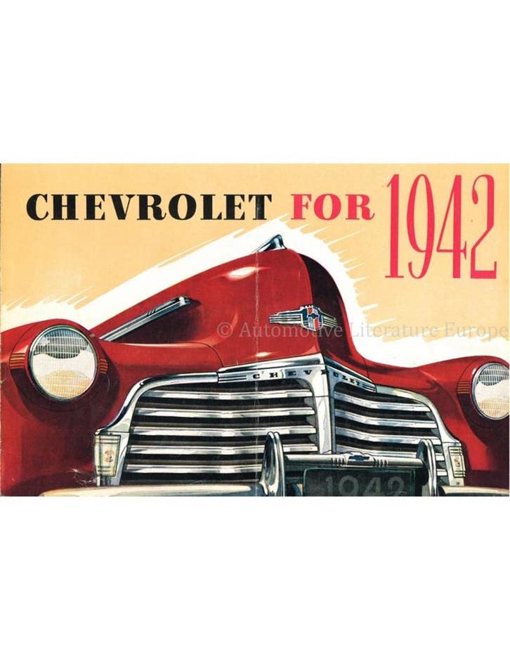 1942 CHEVROLET PROGRAMMA BROCHURE ENGELS (USA), Boeken, Auto's | Folders en Tijdschriften