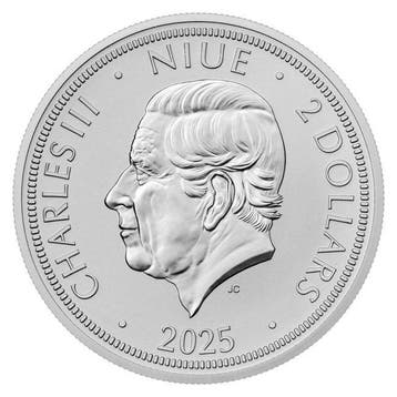 Niue. 2 Dollars 2025 1 oz $2 NZD Niue Silver Slovak Eagle
