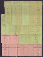 België - Taxe -zegels in blokken van 4 met perforatie, Gestempeld