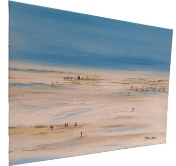 Philippe Deruyver (1971) - Paysage Maritime - Marée Basse, Antiek en Kunst