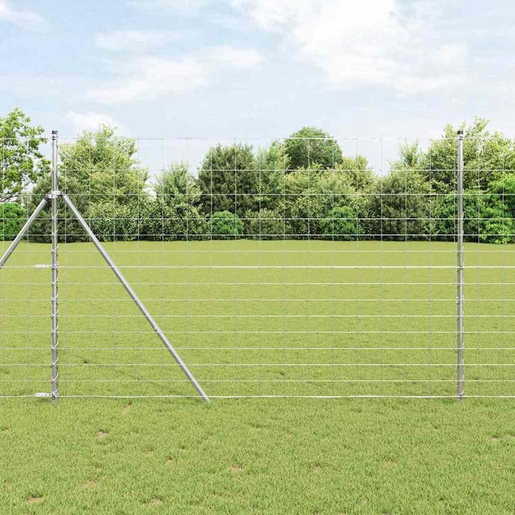 vidaXL Grond Fix Gelast Draadhek 25 x 1,6 m Gegalvaniseerd, Tuin en Terras, Tuinhekken en Hekwerk, Nieuw, Verzenden