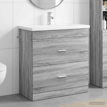 vidaXL Badkamermeubel Set Grijs Sonoma 81 x 40 x 84,5 cm, Verzenden, Nieuw
