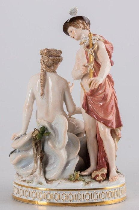 Meissen - CHRISTIAN GOTTFRIED JUECHTZER - sculptuur, La, Antiek en Kunst, Antiek | Glaswerk en Kristal