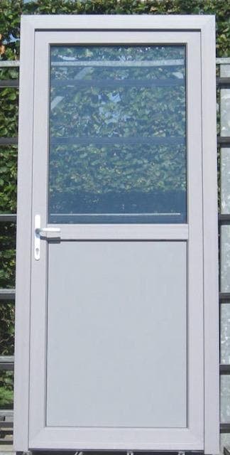 pvc buitendeur , achterdeur , deur 99 x 218 signaalgrijs, Bricolage & Construction, Fenêtres & Moustiquaires, Enlèvement ou Envoi