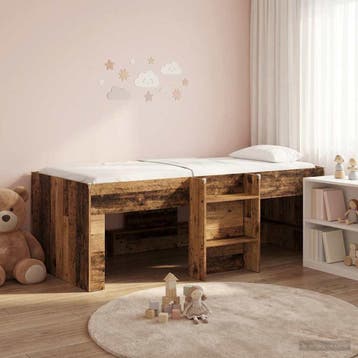 vidaXL Kinderhoogslaper Oud hout 75 x 190 cm Bewerkt hout, Verzenden, Nieuw