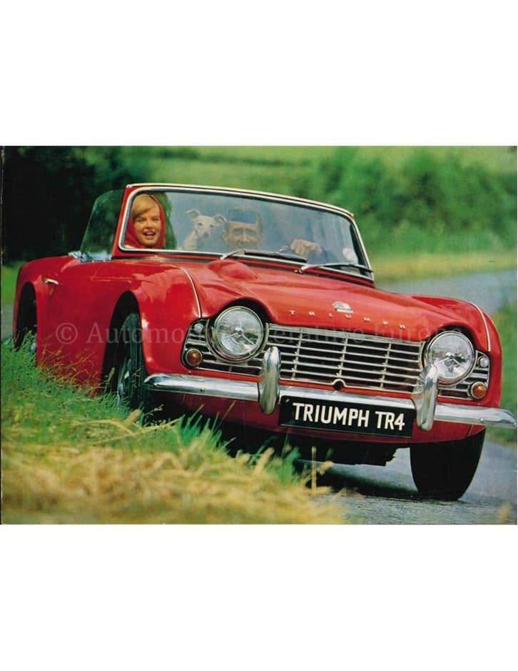 1963 TRIUMPH TR4 BROCHURE ENGELS, Livres, Autos | Brochures & Magazines