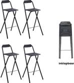 Per 4 Stuks ! Alora Inklapbare Barkruk - Opklapbaar -, Huis en Inrichting, Nieuw