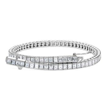 Bracelet de tennis - 18 carats Or blanc - 5.04ct. tw.