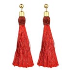 Fako Bijoux - Oorbellen - Kwast - XXL - Retro - Rood, Verzenden, Nieuw