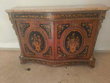 Dressoir - Marmer, Hout, Brons, Messing - Buffet in Napoleon