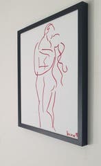 Liesens - I love you (Handpainted on canvas met lijst)