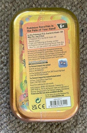 1 Box - Pokémon TCG Scarlet & Violet 151 Mini Tin: Dragonite, Nieuw