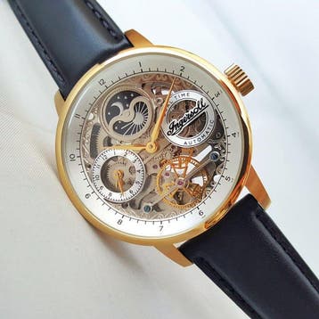 Ingersoll - Automatic - JAZZ - Moon Sun - Dual Time - Gold -, Nieuw