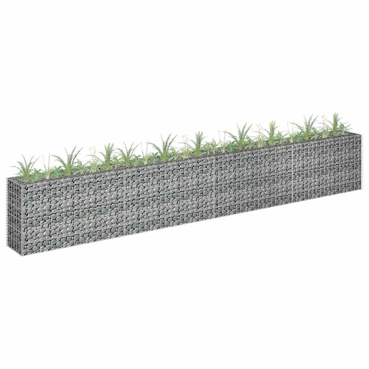 vidaXL Gabion plantenbak verhoogd 360x30x60 cm, Jardin & Terrasse, Pots de fleurs, Envoi