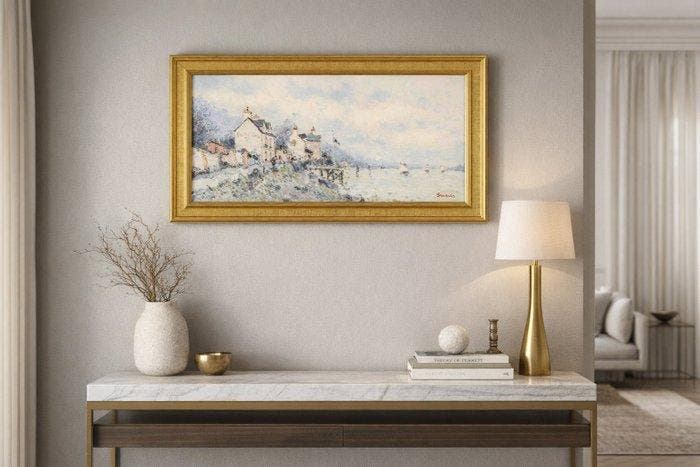 Jean Pierre Dubord (né en 1949) - Brume sur la Seine, Antiquités & Art, Art | Peinture | Classique