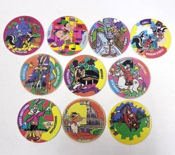 Vintage tazo's Looney Tunes – World Flippo's, serie 176-235, Verzamelen, Verzenden