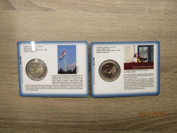 Luxembourg. 2 Euro 2022 Vlag + Huwelijk (2 coincards)