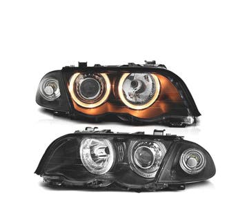 PHARES BMW E46 BERLINE 98-01 ANGEL EYES FOND NOIR, Verzenden