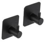 Differnz haak zelfklevend vierkant rvs mat zwart 2 stuks