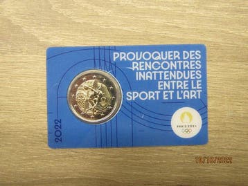 Frankrijk. 2 Euro 2022 Olympische Spelen 2024 Parijs (5, Postzegels en Munten, Munten | Europa | Niet-Euromunten