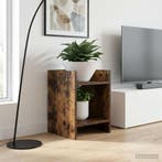 vidaXL Plantenstand met plank 2 pcs Gerookte Eik 30 x 30 x, Verzenden, Nieuw