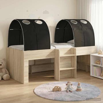 vidaXL Kinderhoogslaper met tunnel 3 st Sonoma Eiken en, Verzenden