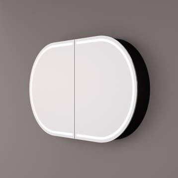 Spiegelkast Hipp Design SPK 91000 Ovaal 120x70 cm 1 deur Met, Doe-het-zelf en Bouw, Ophalen of Verzenden, Nieuw, Bad