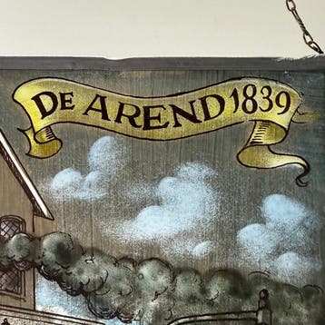 Glas-in-loodraam - Stained-glass window hanger De Arend, Antiek en Kunst