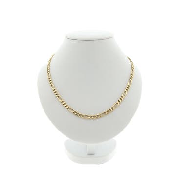 Gouden Figaro schakelketting, Ophalen of Verzenden, Gebruikt, Goud, Goud