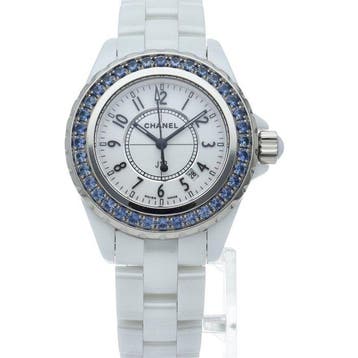 Chanel - J12 Watch 1.3 Blue Sapphire Bezel - H1179 - Dames