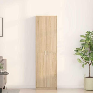 vidaXL Kledingkast Sonoma Eik 55 x 25 x 189 cm Bewerkt hout, Verzenden, Nieuw