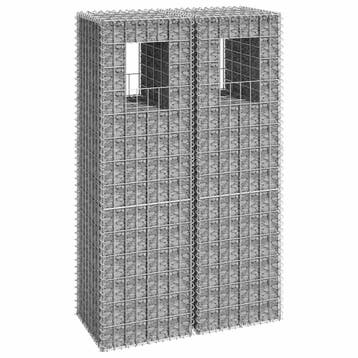 vidaXL Schanskorf palen 2 st 40x40x140 cm ijzer, Verzenden