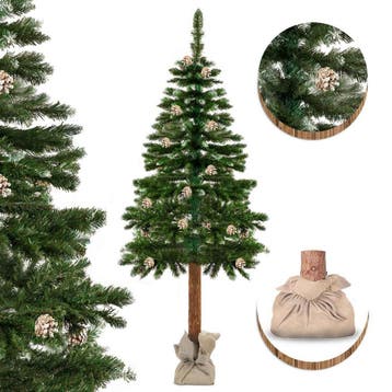 Kerstboom Met Dennenappels | Houten Stam | Laatste Stuks!, Diversen, Kerst, Ophalen of Verzenden, Nieuw