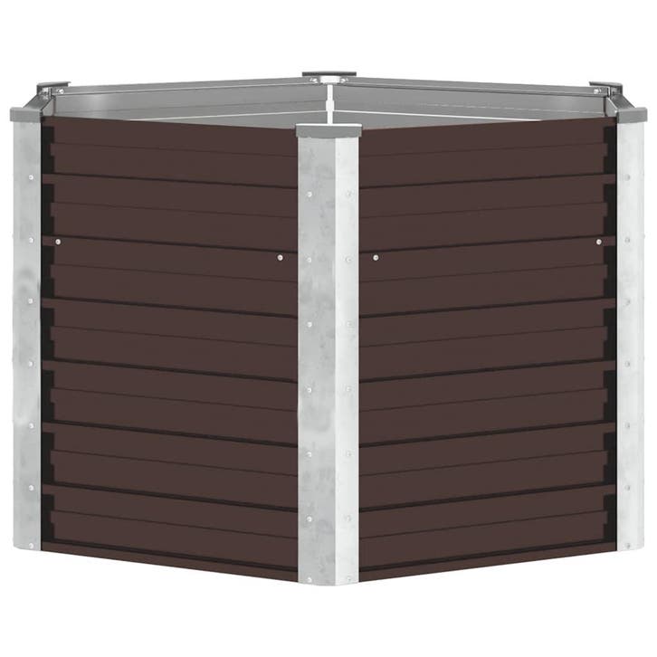 vidaXL Plantenbak verhoogd 129x129x77 cm gegalvaniseerd, Tuin en Terras, Bloempotten, Nieuw, Verzenden