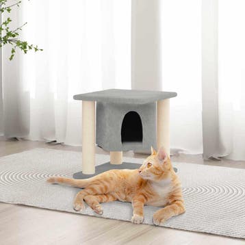 vidaXL Kattenmeubel met sisal krabpalen 37 cm lichtgrijs, Verzenden