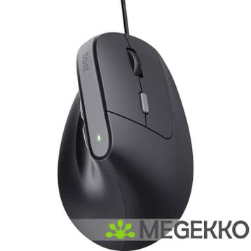 Trust Bayo V2 Verticale Ergonomische Muis Zwart, Verzenden, Nieuw