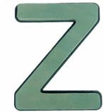 Letter z 30 x 20 cm premier met plastic bodem