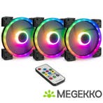 Inter-Tech Argus RGB-Fan RS-14 3pack 140MM ventilatoren, Verzenden, Nieuw