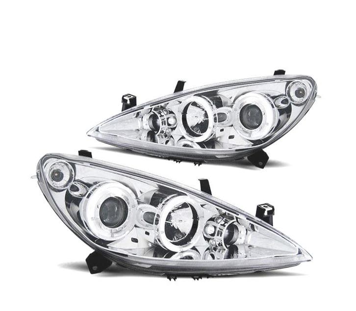 PHARES PEUGEOT 307 01-05 ANGEL EYES FOND CHROME, Auto-onderdelen, Verlichting, Verzenden