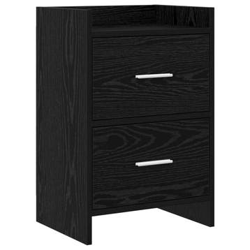 vidaXL Nachttafels Zwart eiken 40 x 30 x 60 cm Bewerkt hout, Verzenden