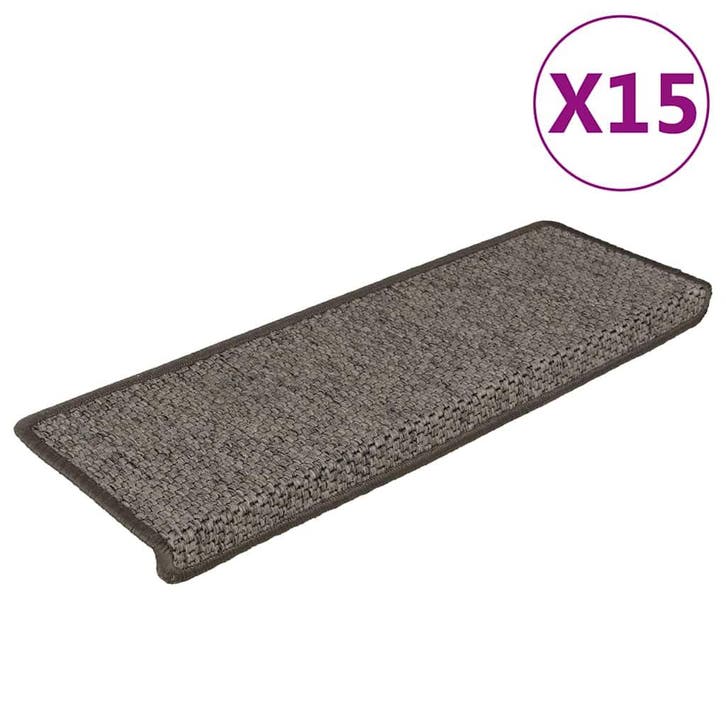 vidaXL Trapmatten zelfklevend 15st sisal-look 65x21x4cm, Bricolage & Construction, Échelles & Escaliers, Envoi