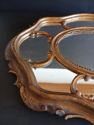 Dienblad - Glas, Hout - Geen reserveprijs!