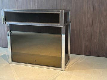Bar - Chrome, Verre, Bois - Design chromé