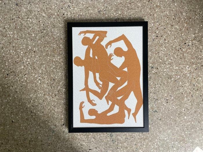 Kiasmo - Vincenzo DAlba - Lijst - Hout, Canvas, Antiek en Kunst, Kunst | Designobjecten