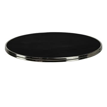 Tafelblad | SILVER | Zwart | In-/Outdoor | Ø600x30(h)mm, Verzenden, Nieuw in verpakking