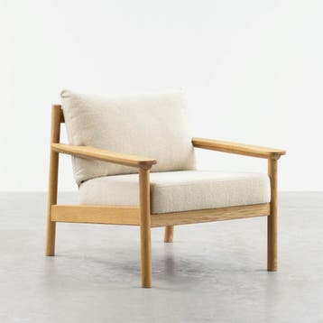 Scandinavische fauteuil Poul - Eiken frame - Diverse kleuren