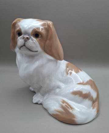Royal Copenhagen - Peter Herold - Figuur - Hund - Japan Chin, Antiquités & Art