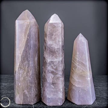 Exclusieve set van natuurlijk lavendel-rozenkwarts –